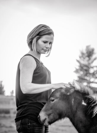 Angie Hurst and Scout the mini-horse