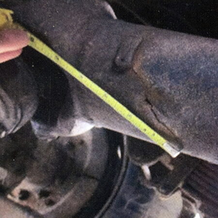 Cracked driveshaft