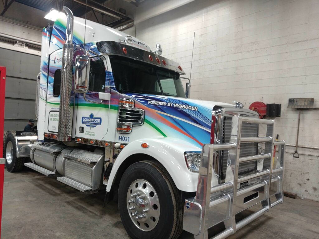 Showing a Lodgewood Hydra hydrogen truck