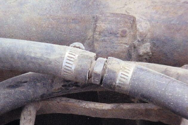 Improper air hose joint